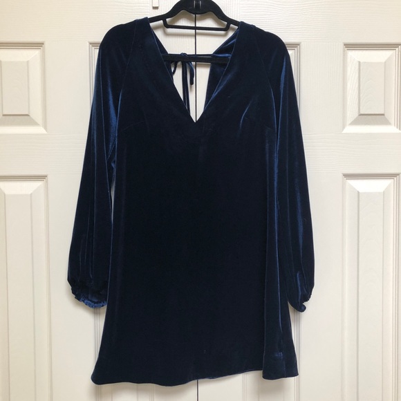 Free People Dresses & Skirts - NWT Free People navy blue velvet dress